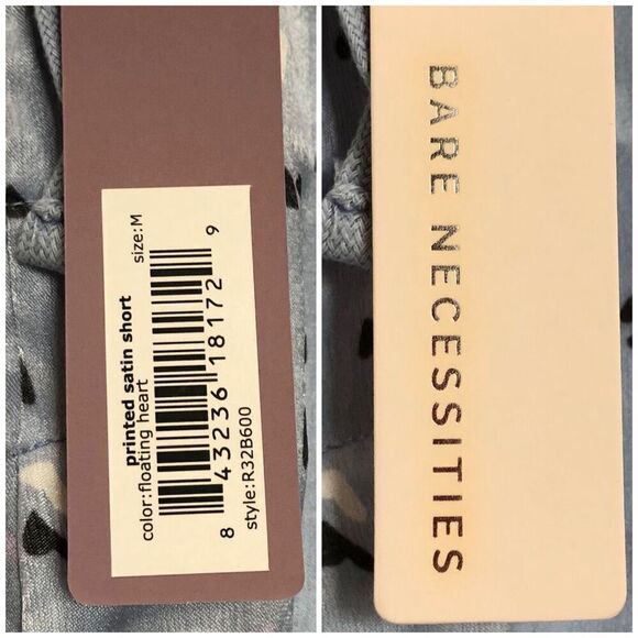 BARE NECESSITIES - NWT-L Sz M Rise & Shine Printed Satin Shorts/Floating Hearts - Picture 5 of 11